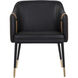 Carter Napa Black / Napa Cognac Dining Armchair